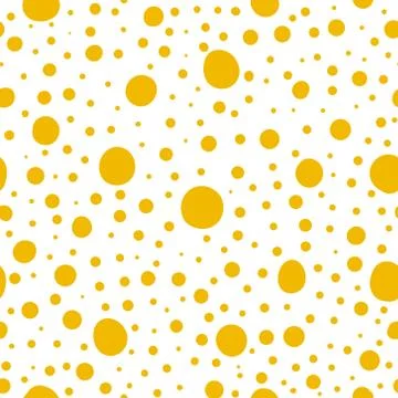 Yellow dots isolated vector seamless pattern	 Stock Illustration