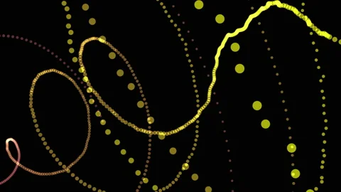 Yellow dots motion graphics  twisting dancing  modern background UHD 4K footage Stock-Footage 143233002