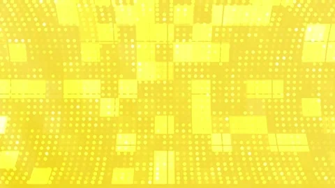 Yellow Dotted Grid and Square Pattern Background Loop. Stock Footage 286435235