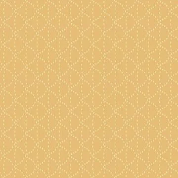A yellow dotted netting seamless vector pattern Illustrazione stock