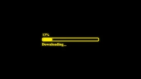 Yellow Download Progress Bar Animation Stock Footage 342834058