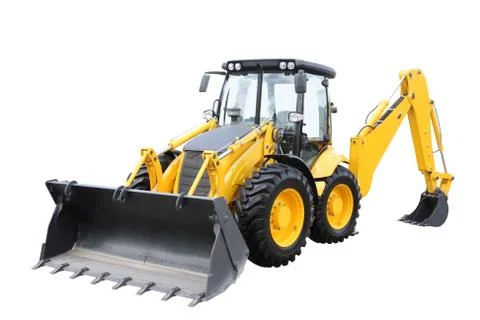 Yellow dredge Stock Photos