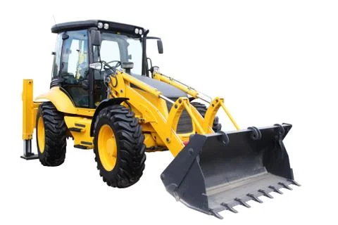 Yellow dredge Stock Photos