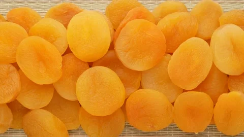 Yellow dried apricots - background. Stock Footage 143500820
