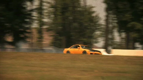 Yellow Drift Car 動画素材 526156