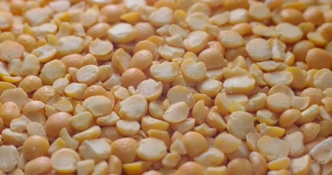 Yellow dry split peas Stock Footage 166654748