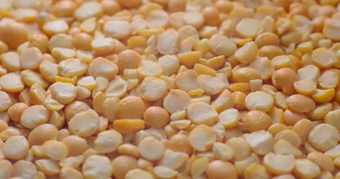 Yellow dry split peas Stock Footage 166654772