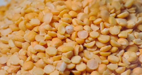 Yellow dry split peas Stock Footage 166654779