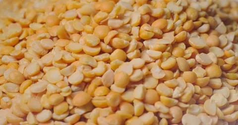 Yellow dry split peas Stock Footage 166654792