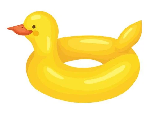 Yellow duck float Stock Illustration