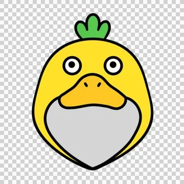 Yellow Duck Hat Stock Illustration