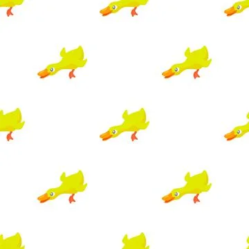 Yellow duck pattern seamless vector 스톡 일러스트