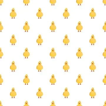Yellow ducklings creating a seamless pattern for design イラスト素材