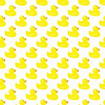 Yellow ducks pattern repeat background Stock Illustration