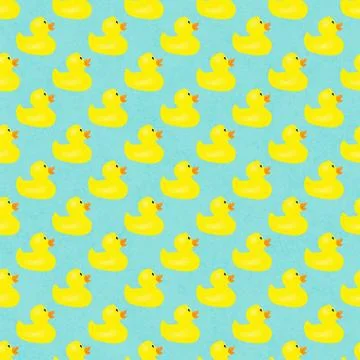 Yellow ducks pattern repeat background Illustrazione stock