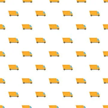 Yellow dump truck pattern for construction design Stock Illustration