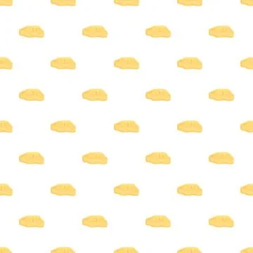 Yellow dumplings seamless pattern on white background Stock Illustration
