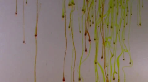 Yellow dye in water  Stock Footage 39714698