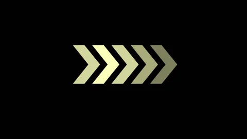 Yellow dynamic direction flashing arrow Stock Footage 236926512