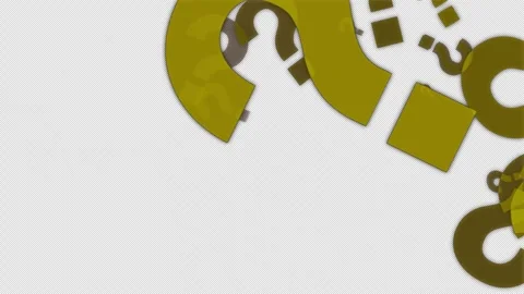 Yellow Dynamic Question Marks On A Black... | Stock Video | Pond5