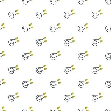 Yellow earplugs seamless pattern for hearing protection design 스톡 일러스트