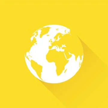 Yellow earth with long shadow Stock Illustration