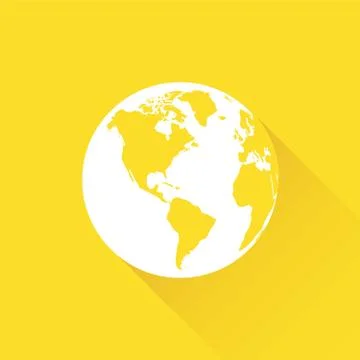 Yellow earth with long shadow Stock Illustration