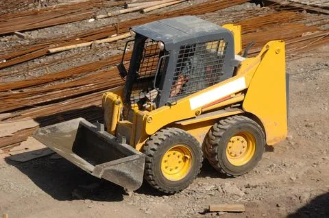 Yellow earth mover Stock Photos