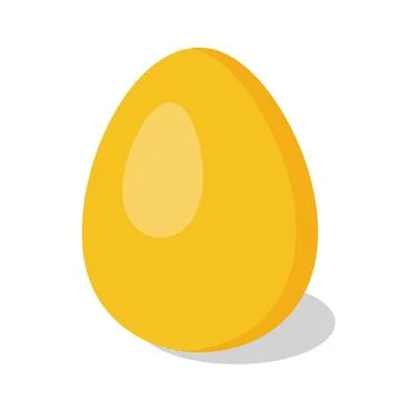 Yellow Easter Egg. Cartoon flat style Vector illustration 库存插图