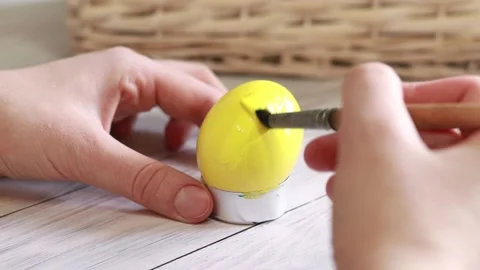 Yellow Easter egg Stock Footage 233602047