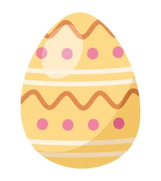 Yellow easter egg Stock Illustration