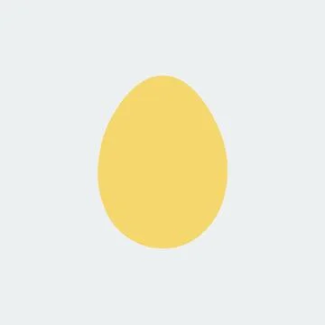 Yellow Easter Egg. Illustration. Flat Color. Vector. Stock Illustration