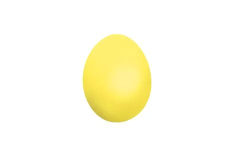 Yellow easter egg isolated on white background 스톡 일러스트