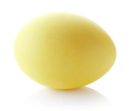 Yellow easter egg Stock Photos
