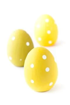 Yellow Easter eggs Stock-Fotos