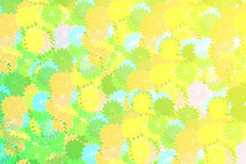 Yellow easter pastel iridescent retro flowers floral hawaiian flower pinwheel Stock Illustration