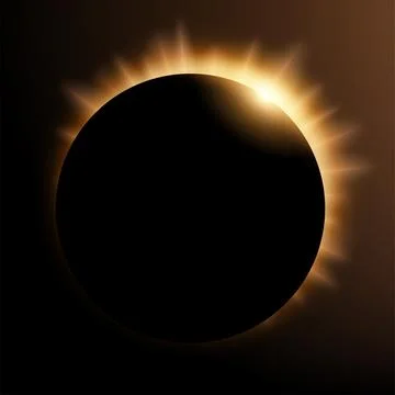 Yellow Eclipse, Suitable For Product Advertising, Natural Events, Horror Co.. Illustrazione stock