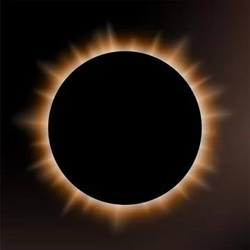 Yellow Eclipse, Suitable For Product Advertising, Natural Events, Horror Co.. イラスト素材
