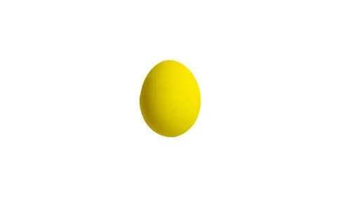 Yellow egg for Easter holiday on a white background isolate Stock-Fotos