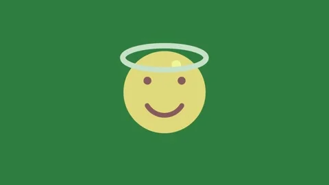Yellow egg on an image of lemon halo around it ' s head isolated on green Stock Footage 336855460
