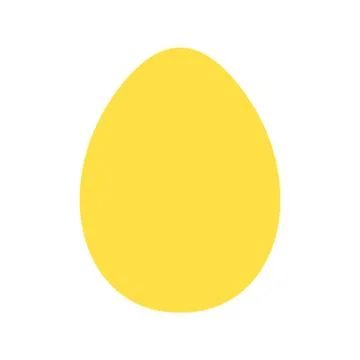 Yellow egg vector icon on white background. Stock Illustration