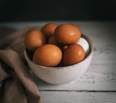 Yellow eggs in boil Stock Photos
