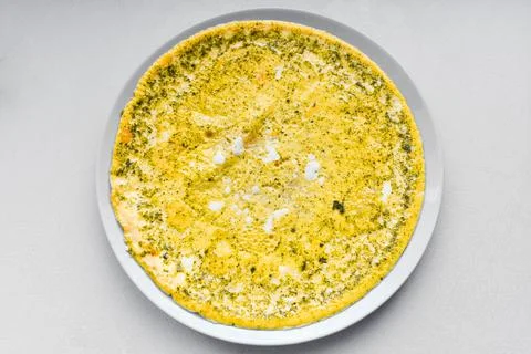 Yellow eggs on a gray background. presentation of fashion colors 2021 Stock Photos