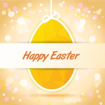 Yellow eggs shape Easter card Stock Illustration