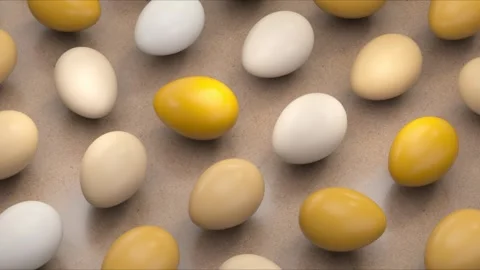 Yellow Eggs On Table Loop Stock Footage 301963231