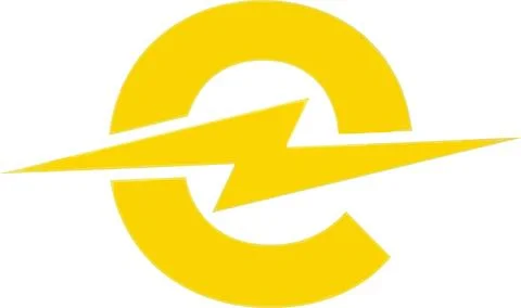 Yellow Electric Bolt Symbol Inside Circle - Energy and Power Concept Stock Illustration
