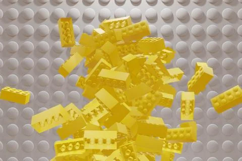 Yellow elements on a gray background with a pattern. Elements for the designe Stock Illustration