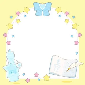 Yellow elixir potion class frame 1 Stock Illustration