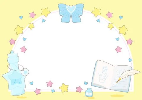 Yellow elixir potion class frame 2 Illustrazione stock