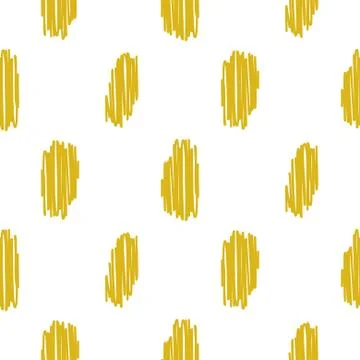 Yellow embroidered rough dots pattern vector. Stock Illustration